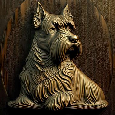 3D model Flanders Bouvier dog (STL)